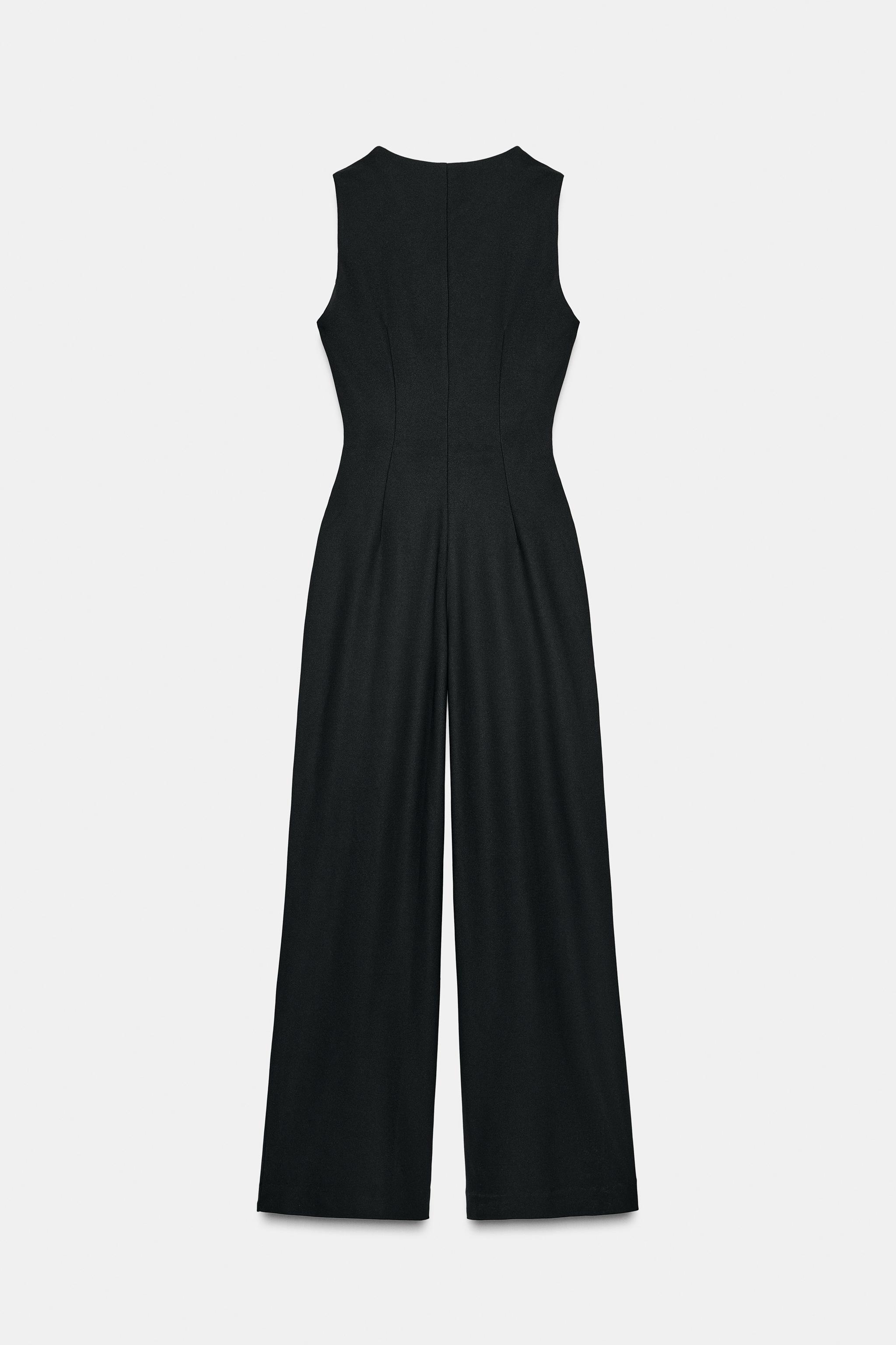 LONG CREPE VEST JUMPSUIT